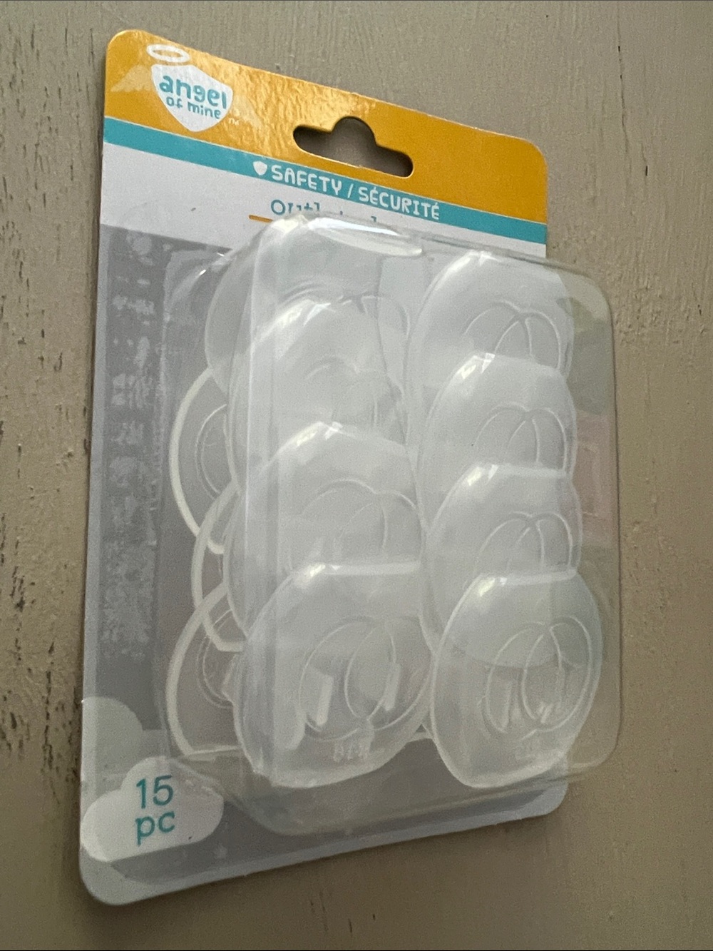 Angel of Mine | Safety Clear Plastic Outlet Covers Protectors - 15 Pack
